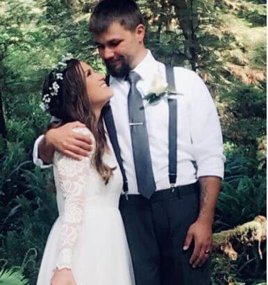 Breanne Lafleur with her husband Matt Lafleur at their wedding